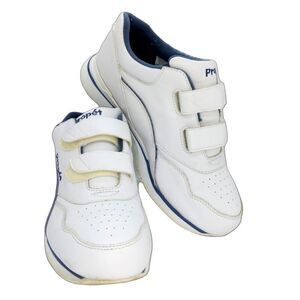 Propet Active Tour Walker Womens Pre-owned White/Gray Leather Sneakers-sz. 7 1/2